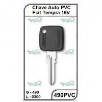 Chave Auto PVC Fiat Tempra 16V G 490 - 490PVC - PACOTE DOM 5 UNIDADES